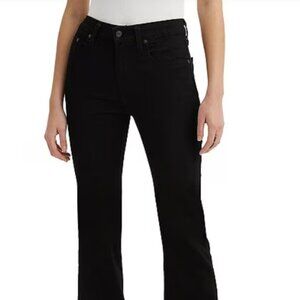 Levi's Women's 726 High Rise Flare Jeans  New Soft Black  34 Regular